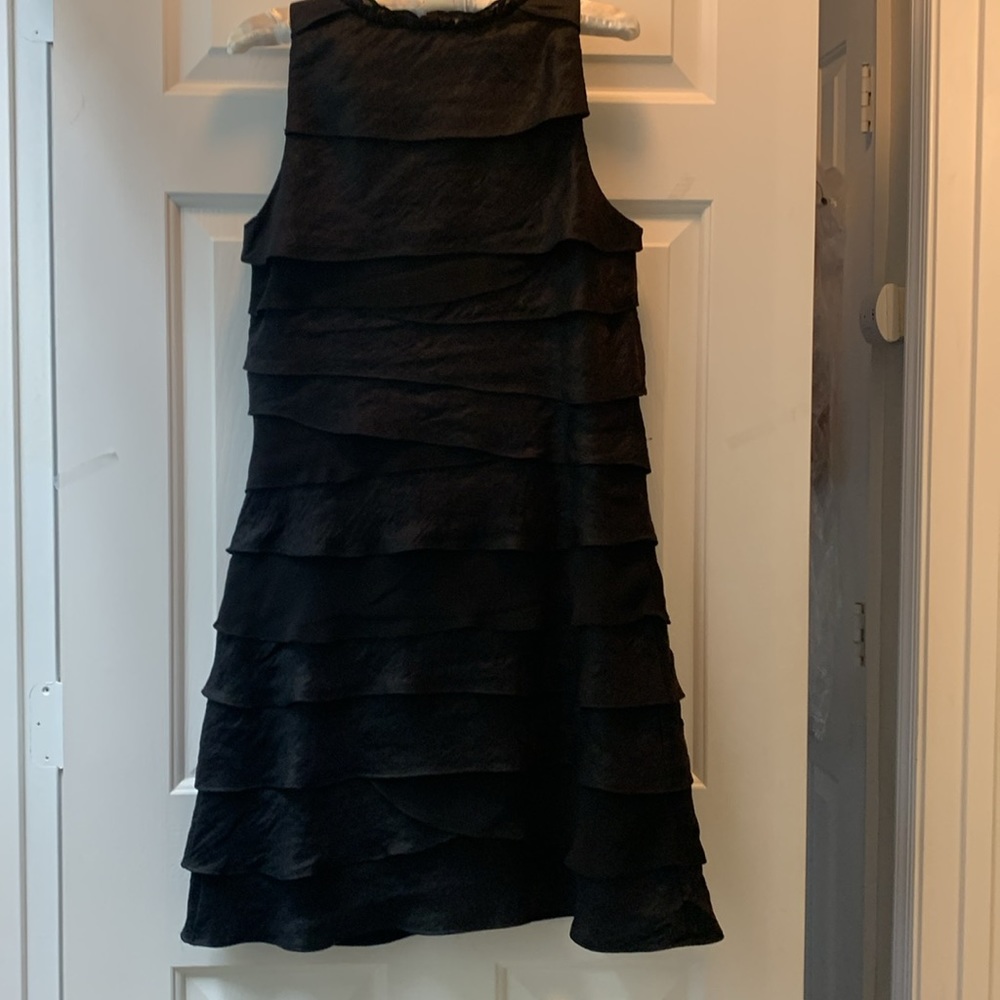 S. L. Fashions Black Jeweled Ruffle Cocktail Dress - Picture 6 of 10